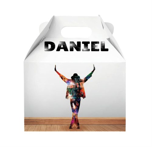 Caja Dulcera Chica Personalizada Michael Jackson · Michael Jackson Blanco · Frente