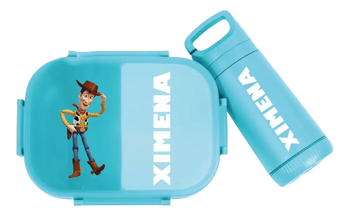 Lonchera Personalizada Escolar Lunch Box Infantil Con Nombre